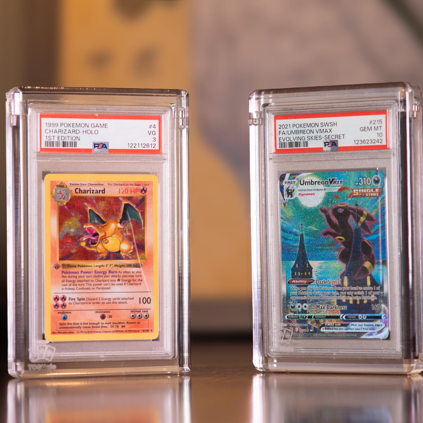 TCGHalo Acrylic Guard PSA Case (5 Pack) 1 inch Magnetic UV Protective Case | 8mm Thick Acrylic PSA Guard Display Case Clear Graded Card Holder Frame for PSA Graded Card Slabs Glass Slab Protector