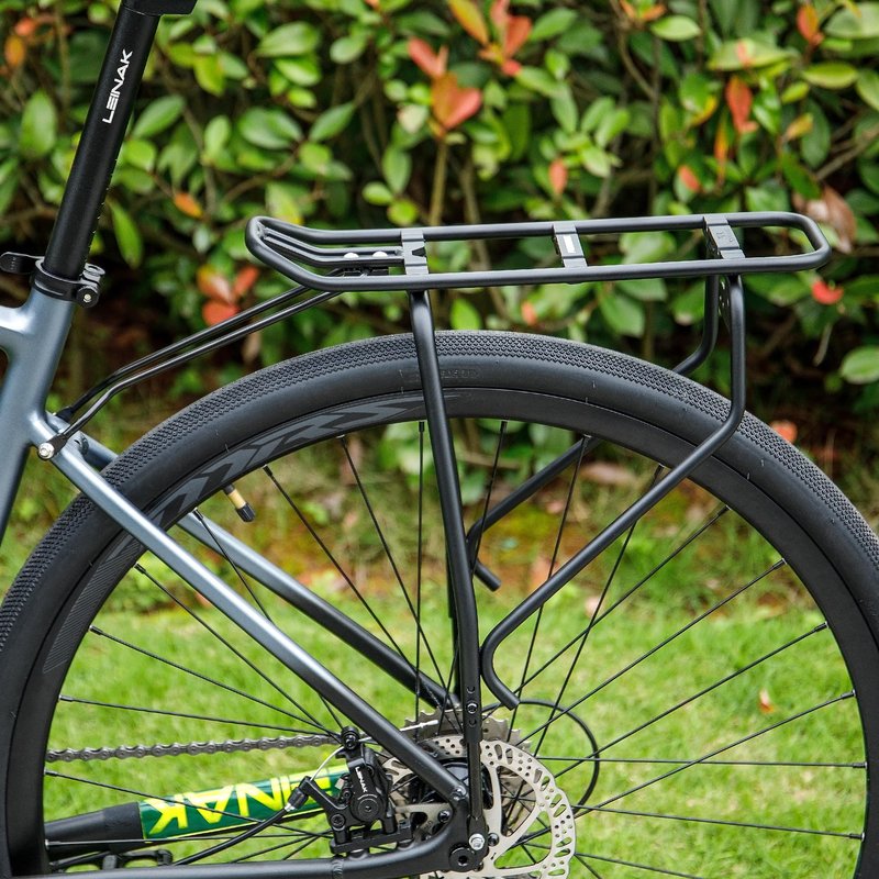 Bike Rear Rack - Bicycle Pannier Rack Compatible with MIK System, Bike Cargo Rack for Disc Brake/Non-Disc Brake Mount - Height Adjustable for 26"-29" Frames