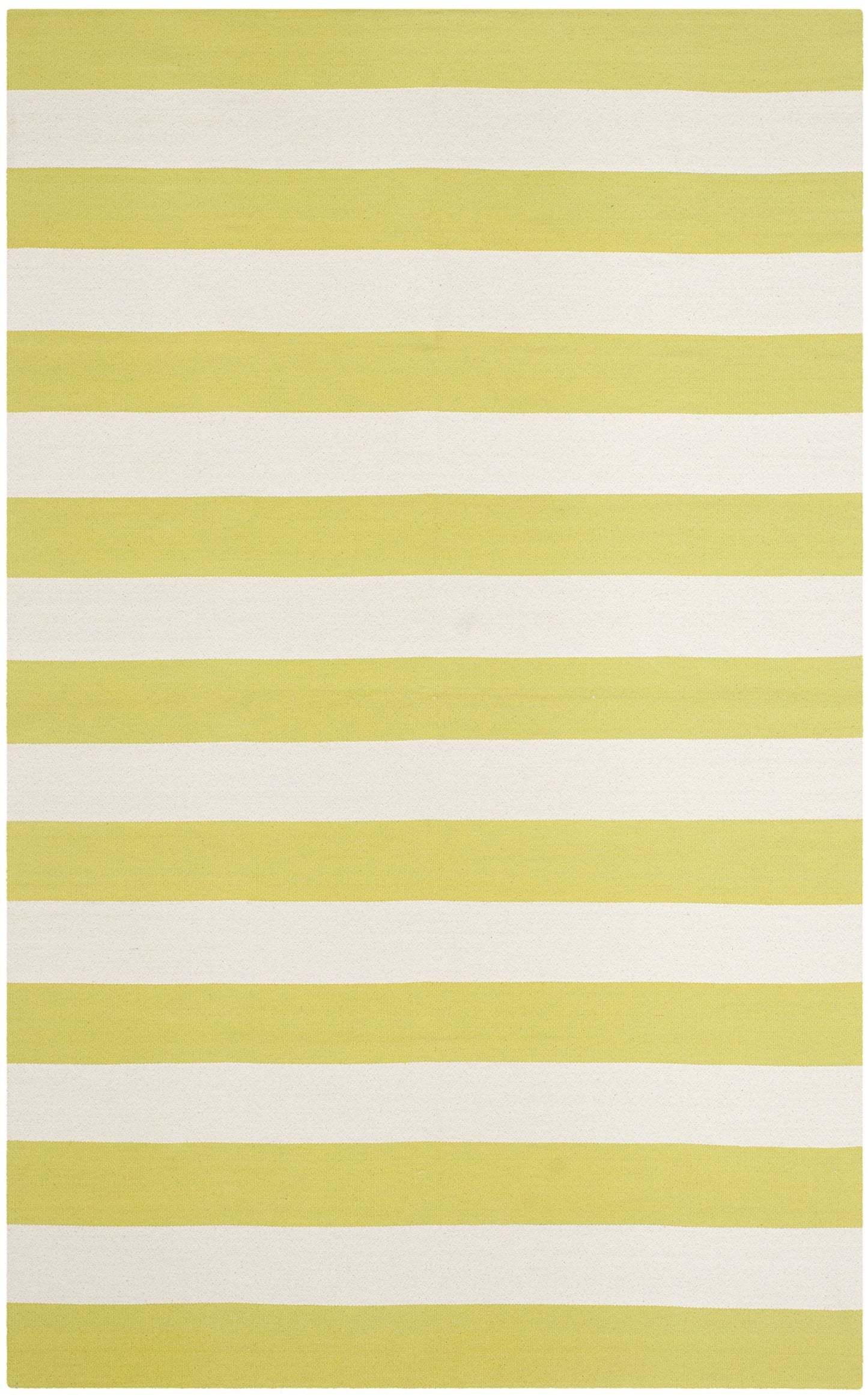 SAFAVIEH Montauk Collection Area Rug - 4' x 6', Green & Ivory, Handmade Flatweave Cotton, Woven Texture, Farmhouse Stripe Pattern, Ideal for Living Room, Bedroom, Dining Space (MTK712E)