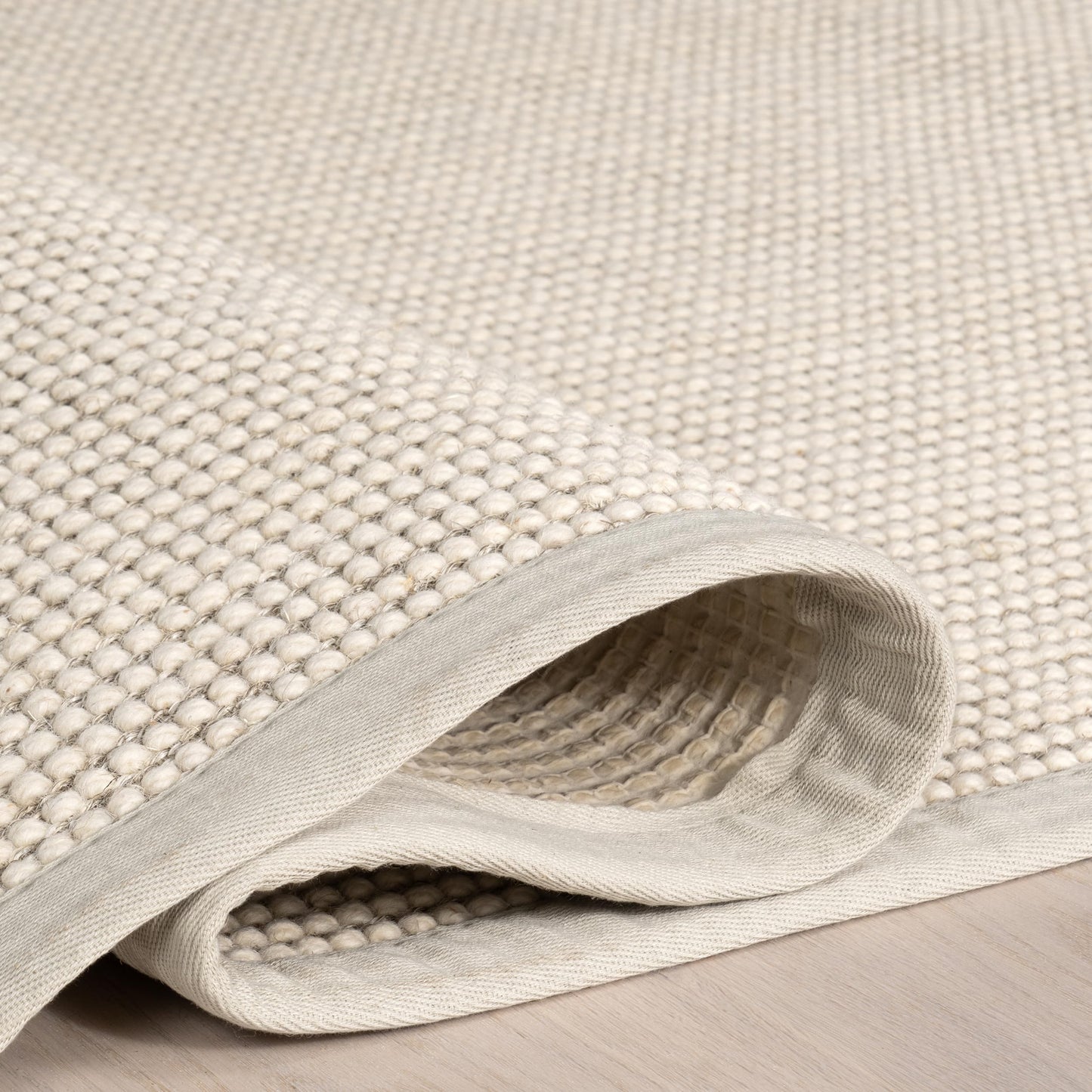 Nuloom Monica Grey/Ivory, 5' x 8', Solid, Sisal & Wool, Soft and Textured, High Traffic, Stain Resistant, Easy Clean, Durable Area Rug for Bedroom, Living Room, Dining Space, Den, Foyer, Entryway