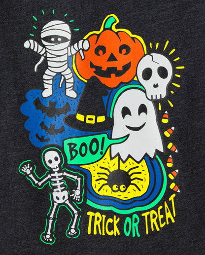 The Children's Place,Baby Boys,and Toddler All Holidays Short Sleeve Graphic T-Shirts,multipacks,Construction/Glow 2-Pack,3 Years
