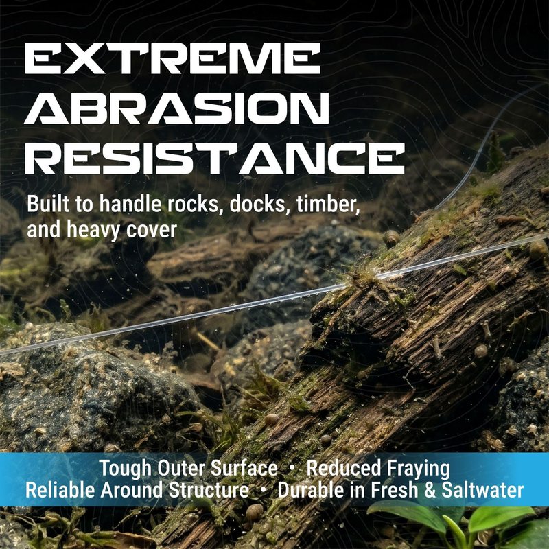 Reaction Tackle 100% Pure Fluorocarbon Fishing Line - High Strength, Abrasion-Resistant, Fast-Sinking, Virtually Invisible - Saltwater and Freshwater Leader Line - Clear - 4LB 300 Yards