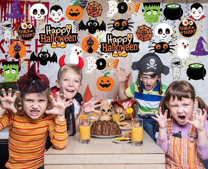 Halloween Hanging Decorations 68PCS Halloween Decorations for Classroom Hanging Ghost Pumpkin Ceiling Decor Indoor