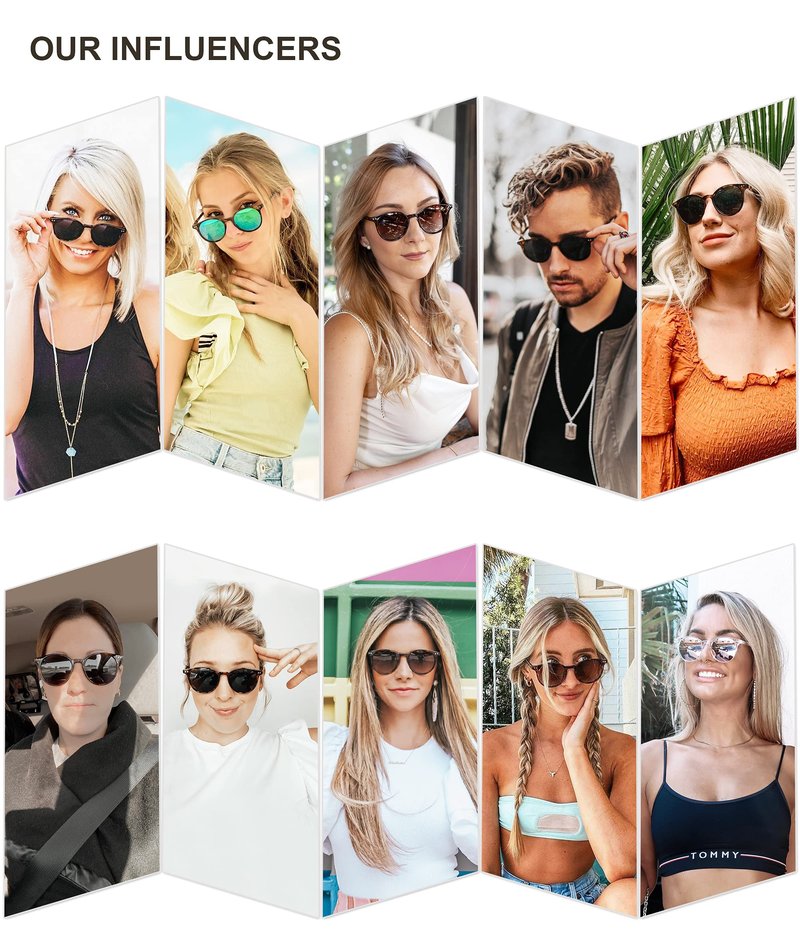 SOJOS Small Round Classic Polarized Sunglasses for Women Men Vintage Style UV400 Lens MAY SJ2113, Tortoise/Grey