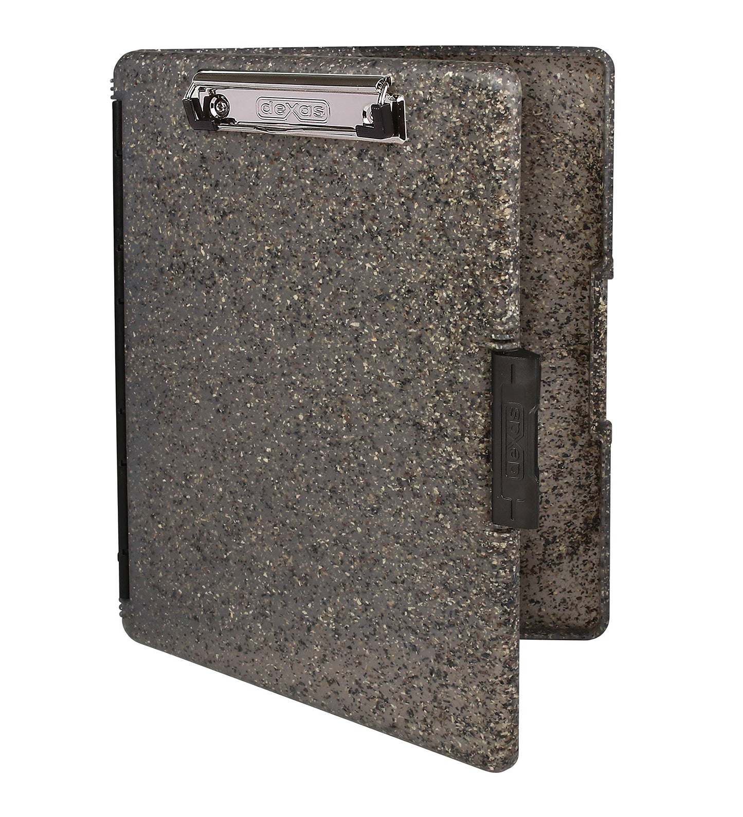 Dexas Slimcase 2 Plastic Clipboard with Storage and Side Opening, Heavy Granite, Office Supplies Clipboards to Organize, Carry and Store, A4 Holder, Nursing Clipboards