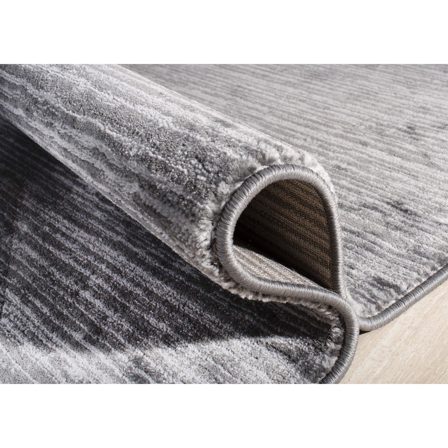SAFAVIEH Vision Collection Area Rug - 4' Square, Grey, Modern Ombre Design, Non-Shedding & Easy to Clean, Ideal for Living Room, Bedroom, Dining Space (VSN606D)