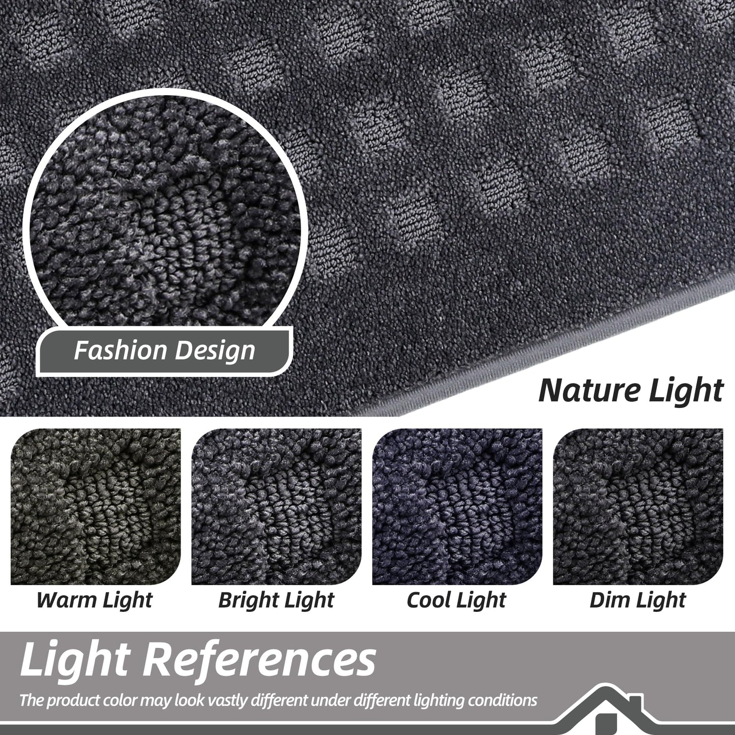 BEQHAUSE Dirt Trapper Door Mats 32"x48", Non-Slip Waffle Doormat Indoor Entrance Low-Profile, Dirt Resist and Absorbent Entryway Rugs Washable Inside Welcome Floor Mat for Front Back Door, Dark Grey
