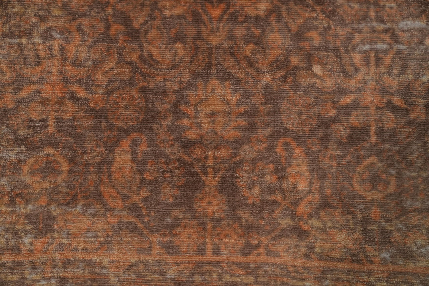 Rug Source Transitional Collection, 5x8 Rug, Hand Knotted Brown Geometric Rug, Oriental Viscose Silk Carpet for Foyer, Entryway and Hallway