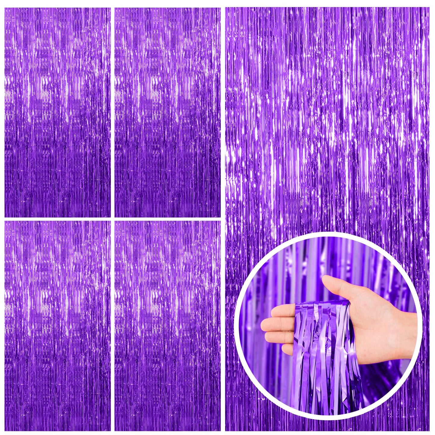 2 Pack Pink Backdrop Party Decorations Tinsel Curtain Party Backdrop Foil Fringe Birthday Decorations Photo Booth Streamer Backdrop Pink Theme Bachelorette Graduation Decor