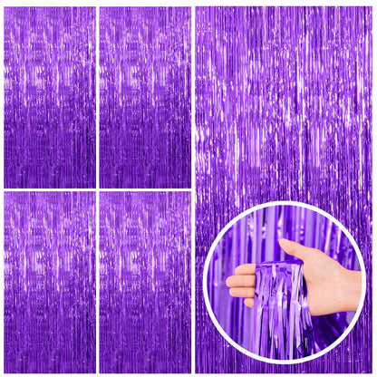 2 Pack Pink Backdrop Party Decorations Tinsel Curtain Party Backdrop Foil Fringe Birthday Decorations Photo Booth Streamer Backdrop Pink Theme Bachelorette Graduation Decor