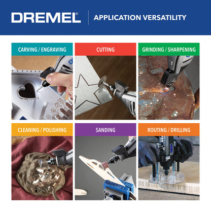Dremel 4300-9/64 Versatile Rotary Tool Kit with Flex Shaft - 9 Attachments & 64 Accessories - Ideal for Engraving, Etching, Sanding, and Polishing