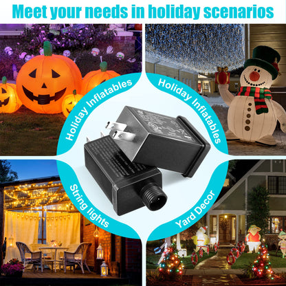 8 Pcs Replacement Yard Inflatable Adapter Power Supply Adaptor 12Vdc 1.0A Class 2 Power Supply for Halloween Christmas Inflatable Decorations