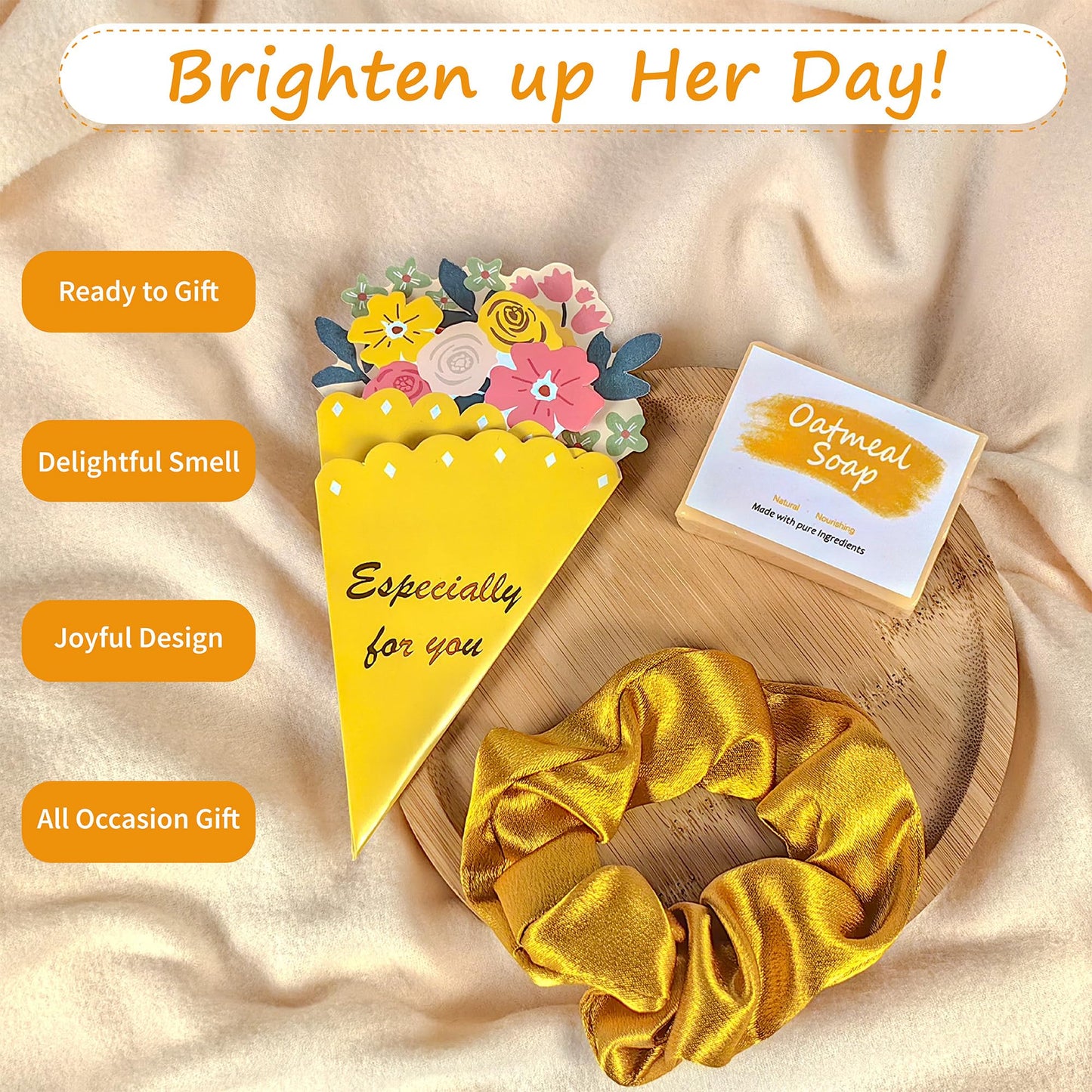 Gift Baskets for Women, Unique Birthday Gifts for Women, Best Friend Birthday Gift, Inspirational Gift Set Box, Christmas Gifts for Woman Her Teen Girl Sister Friendship- Brighten up Her Day!