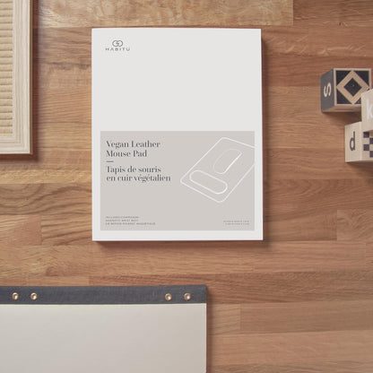 HABITU Vegan Leather Sage Green Mouse Pad with Removable Magnetic Wrist Support & Anti-Slip Base, Ergonomic Mouse Pad with Wrist Rest, Cute Office Desk Accessories for Women and Men