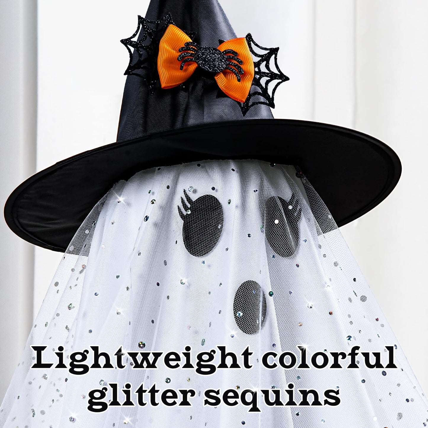 AYGXU 2pcs Halloween Decorations Indoor,Ghost Decor with String Lights Remote Control,Halloween Party Decorations,Spooky Ghost Light for Home Table Room Kitchen Office