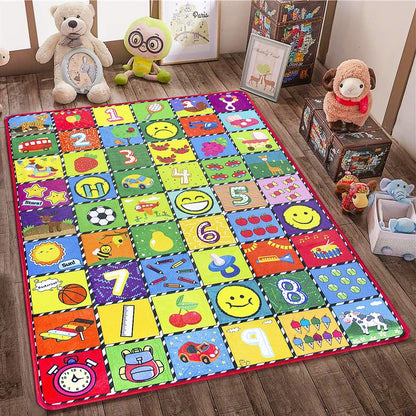 teytoy Baby Mats for Floor Alphabet Kids Rug Crawling Mat Play Rugs for Children Super Soft Non-Slip Colourful Foldable Playmats for Toddlers, 112 * 151cm Extra Thick (0.6cm)