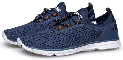 DOUSSPRT Men's Water Shoes Quick Drying Sports Aqua Shoes Blue Size 8.5