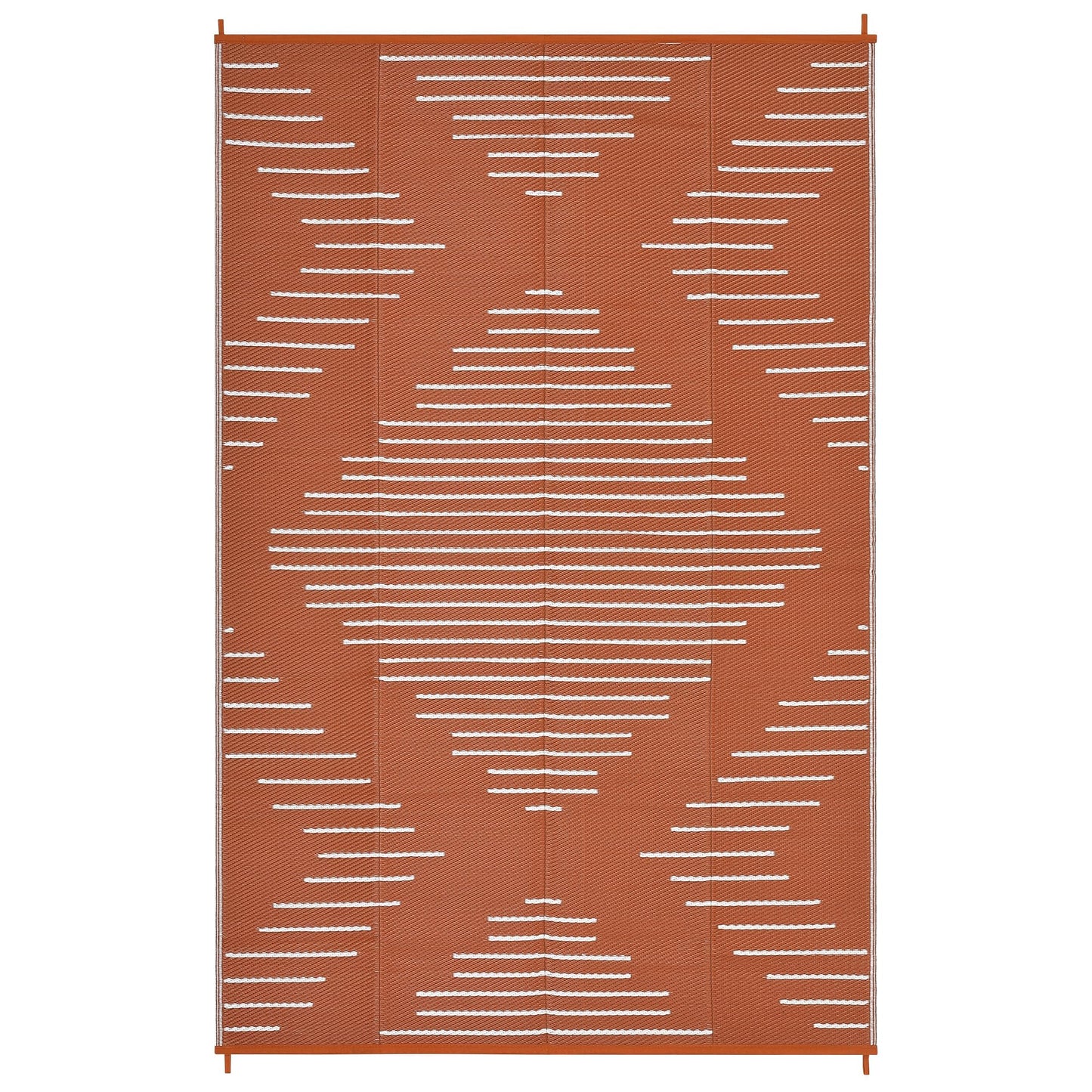 Garvee Waterproof Outdoor Rug 5x8 Rug Plastic Reversible Area Rugs Indoor Outdoor Carpet for Patio RV Porch Balcony Backyard Picnic Terracotta White