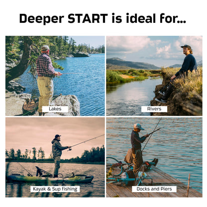 Deeper Start Fish Finder - Portable and Depth Finder for Recreational Fishing from Dock, Shore, Bank or Kayak | Castable Deeper Smart Sonar with Free User Friendly App