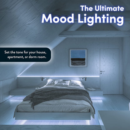Luminoodle USB Bias Lighting - Ambient Home Theater Light, LED Backlight Strip - 6500K Accent Lighting to Reduce Eye Strain, Improve Contrast ... (Lar