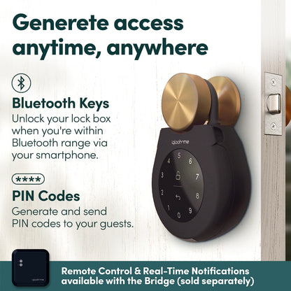 igloohome Keybox 3 Smart Lock Box, Large Key Safe w/Airbnb Sync (iOS/Android) – Remotely Generate Bluetooth-Keys & Pin Codes Without Internet