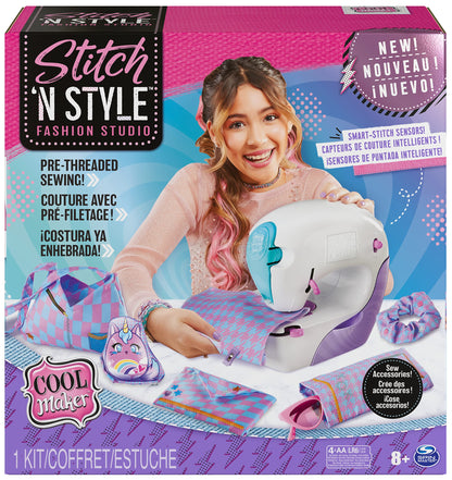 Cool Maker Stitch n Style Fashion Studio - Easy Sew No Thread Sewing Machine with 6 Projects for Kids Ages 8+