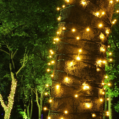 PMS 100-1000 LED Christmas Lights, Low Voltage Fairy String Lights with 8 Modes, Ideal for Xmax Tree, Garden, Home, Party, Halloween Festival Deco (Warm White, 300 LEDs)