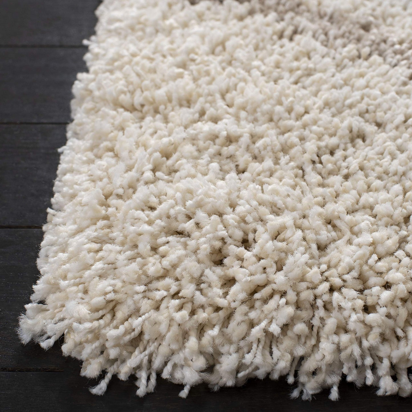 SAFAVIEH Area Rug 8x10 - Hudson Shag Collection - Large - Ivory & Beige, Trellis Pattern, Non-Shedding & Easy Cleaning, Ultra Plush Thick Pile, Ideal for Living Room, Bedroom, Dining Space (SGH281D)