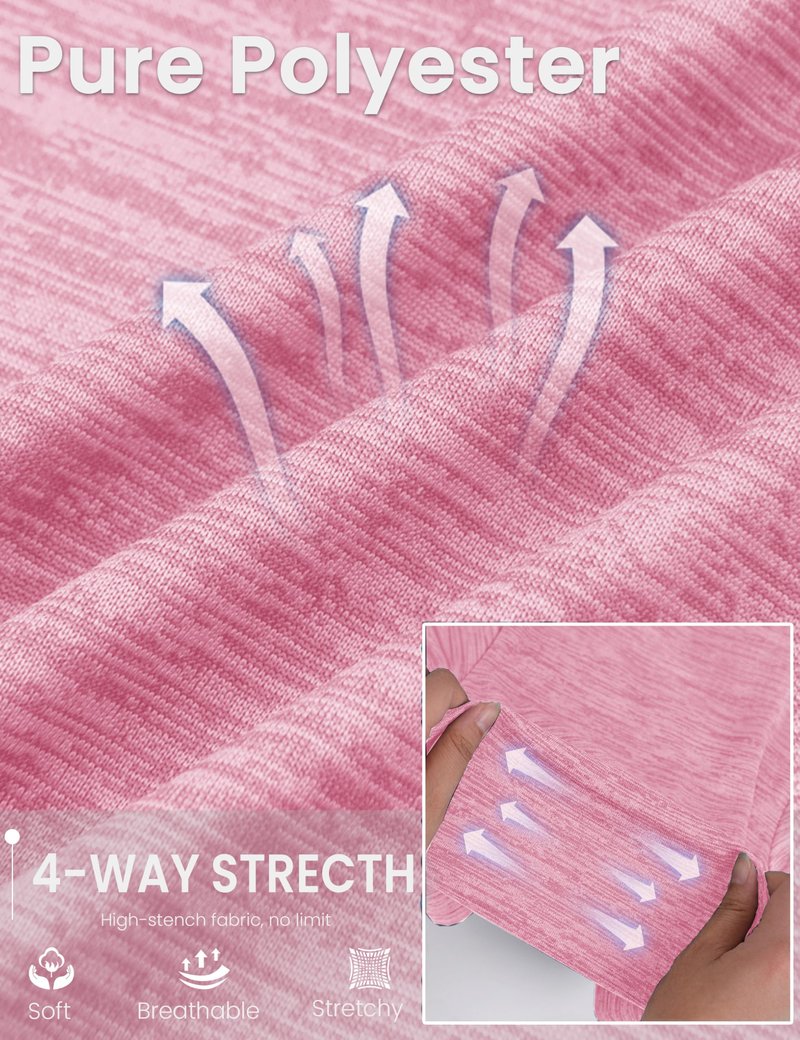 MAGCOMSEN Short Sleeve Shirt for Men Moisture Wicking Shirts Cooling Lightweight T-Shirt Athletic Gym Tee Summer Pink-L