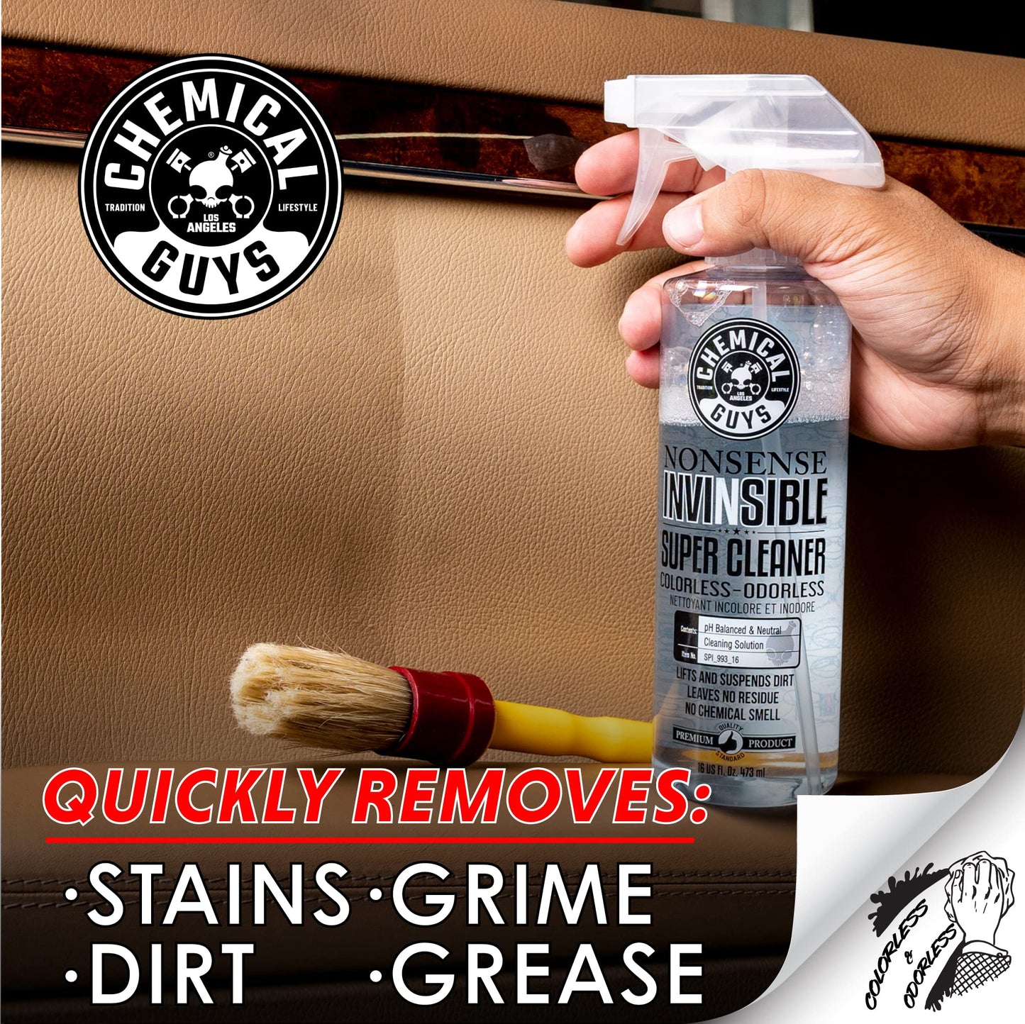 Chemical Guys SPI_993_1602 Nonsense All Surface Super Cleaner (Works on Vinyl, Rubber, Plastic, Carpet) Safe for Home, Garage, Cars, Trucks, SUVs, Jeeps, RVs & More, 16 fl oz, Unscented-2 Pack