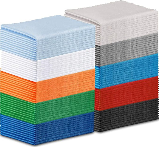 Frienda 100 Pieces Microfiber Cleaning Cloths 7 x 6 Inch Screen Microfiber