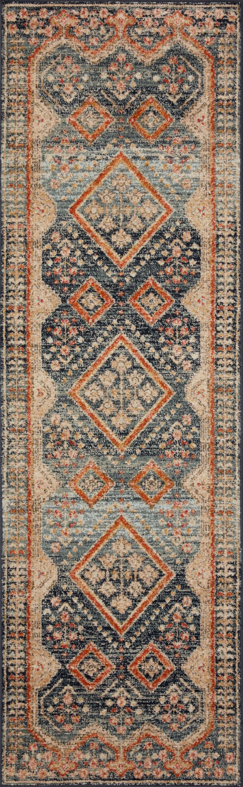 Loloi Jocelyn Collection JOC-05 Navy/Multi 7'-10" x 10' .38" Thick Area Rug