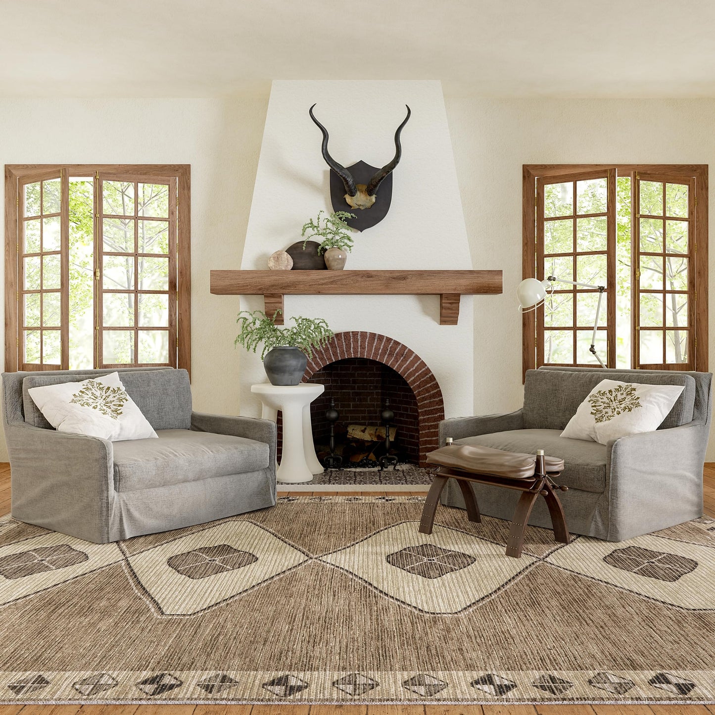 Rugs USA Fennel Light Brown, 8'10" x 12', Jute, Diamond, Soft and Cozy, High Traffic, Stain Resistant, Easy Clean, Durable, Machine Washable Area Rug for Bedroom, Living Room, Dining, Den, Foyer