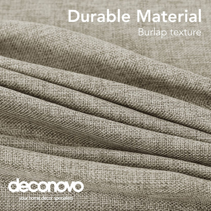 Deconovo Rectangle Tablecloth Faux Linen Water Resistant Table Cloth for Dinning 52x70in(132x178cm) Linen