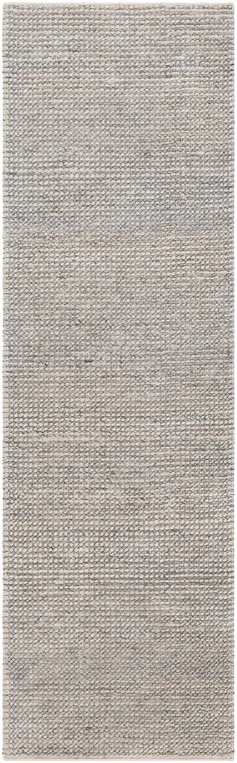 Hauteloom Alfie Recycled Material Living Room, Bedroom Area Rug - Contemporary - Light Gray, Cloud Gray, Eggplant - 2' x 3'