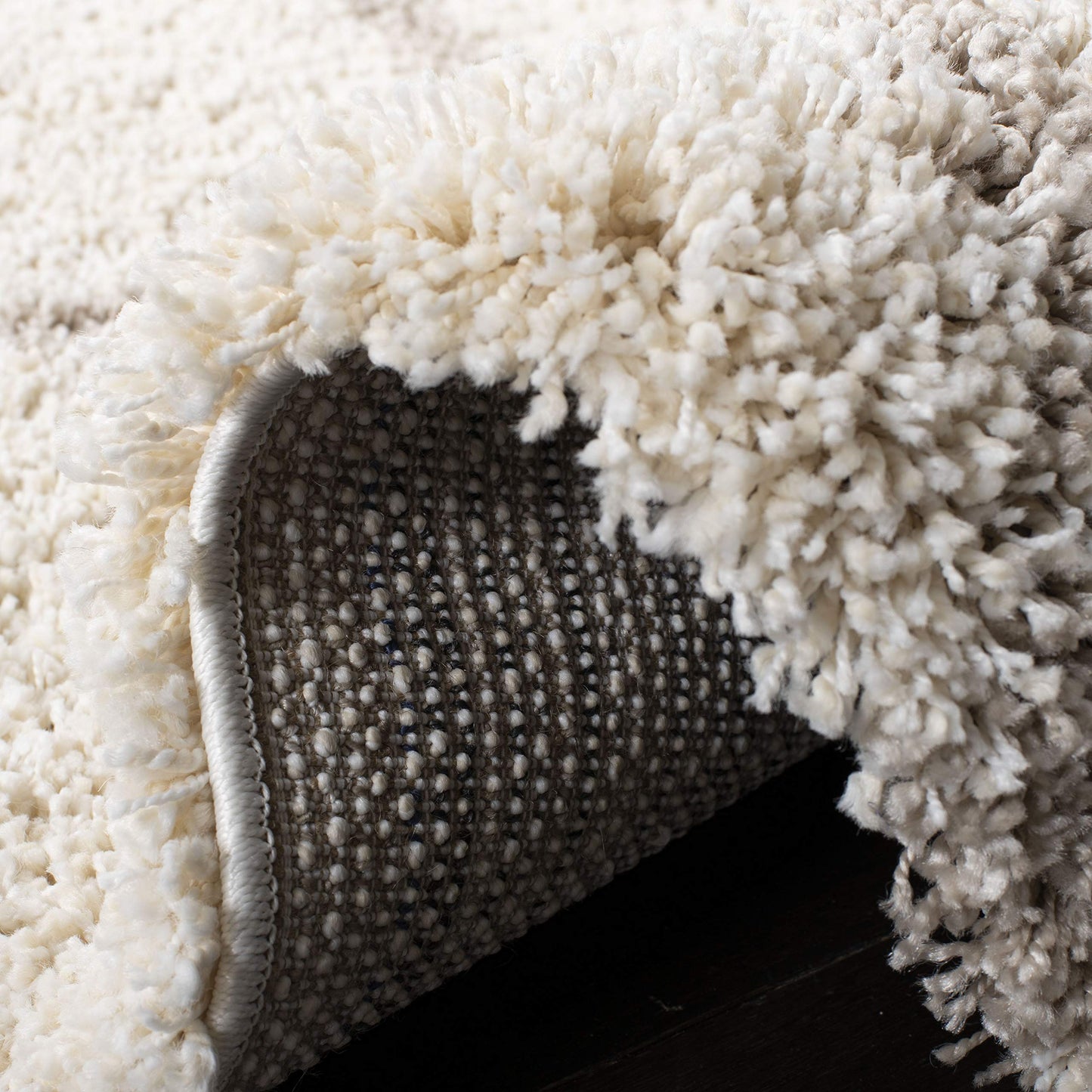 SAFAVIEH Area Rug 8x10 - Hudson Shag Collection - Large - Ivory & Beige, Trellis Pattern, Non-Shedding & Easy Cleaning, Ultra Plush Thick Pile, Ideal for Living Room, Bedroom, Dining Space (SGH281D)