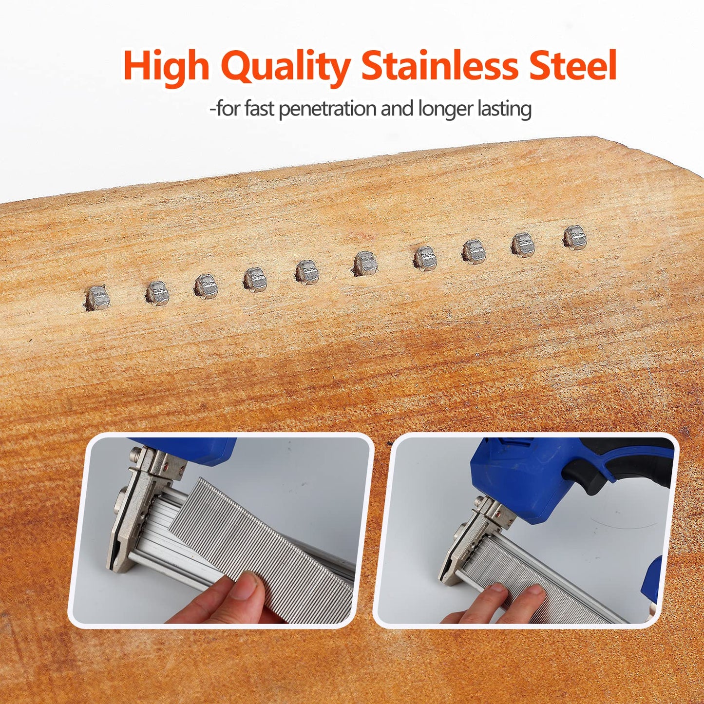 SITLDY 18 Gauge Stainless Steel 304 Brad Nails 900-Pack (3/4", 1-1/4", 2", 300 Pcs of Each Size), Assorted Size Project Pack, for Pneumatic, Electric Brad Nailers