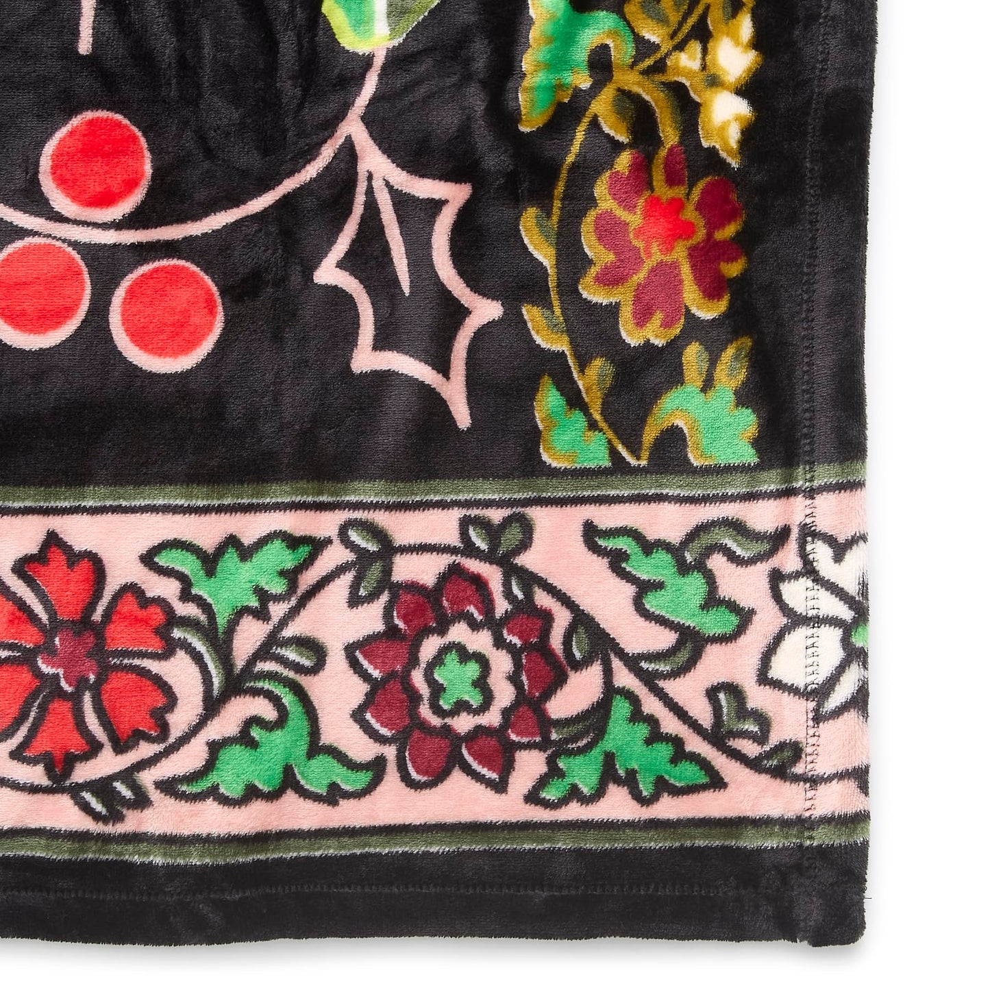 Vera Bradley Women's Fleece Plush Throw Blanket, Holly, One Size