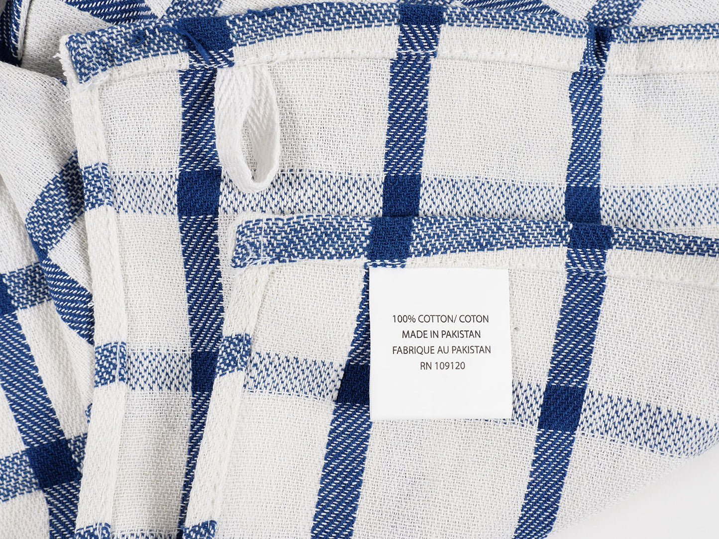 KAF Home Assorted Flat Kitchen Towels | 100% Cotton - 18 x 28 inches | Ultra Absorbent Soft Dish Towels | Perfect for Cooking, Cleaning, and Drying Hands (Navy, 10 Pack)