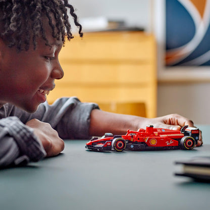 LEGO Speed Champions Ferrari SF-24 F1 Race Car Toy with a Collectible Formula 1 Driver Minifigure - Model Kits for 10+ Year Old Boys & Girls or Adult Motorsport Fans 77242