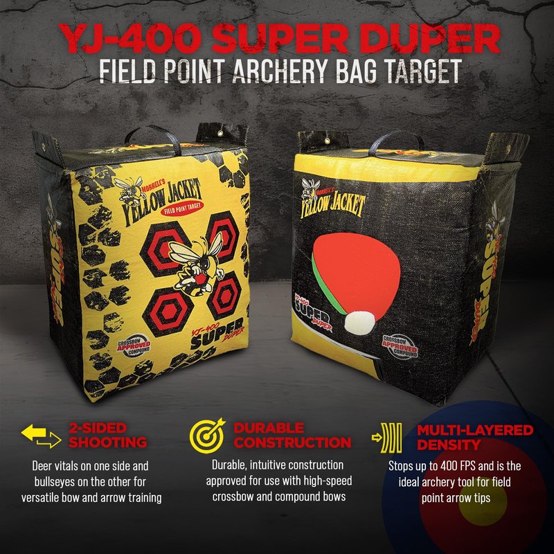 Morrell Super Duper Field Point Bow Targets Archery Block Bag for High Speed Compound Bows and Crossbows Outdoor Target Practice, 3 Pack, Yellow