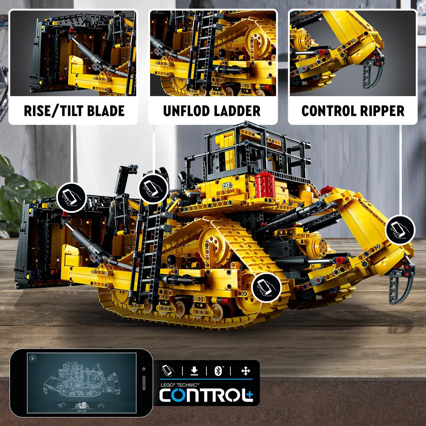 LEGO 42131 Technic App-Controlled Cat D11 Bulldozer, Model Building Set for Adults, Remote Control Construction Motor Vehicle, Gifts for Men, Women, Him or Her