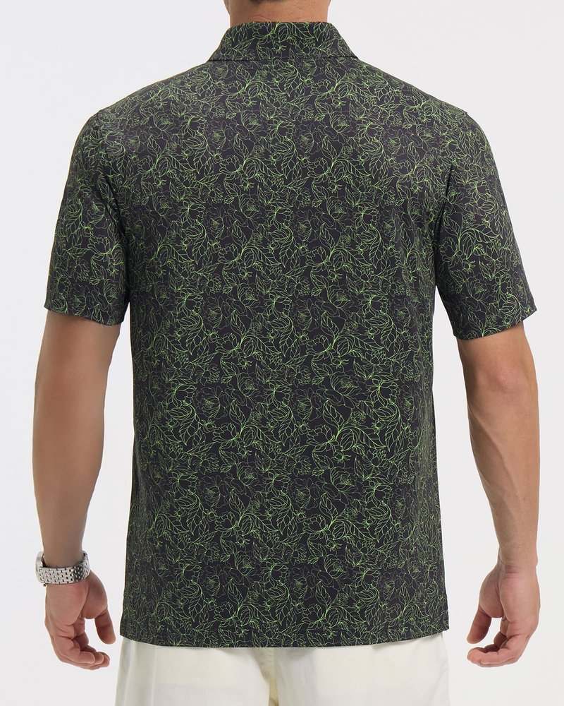 YAMXDM Golf Polo Shirts for Men - Print Moisture Wicking Quick Dry Polo Shirts for Men, Short Sleeve Collared Polo Shirts for Golf Tennis Casual Wear