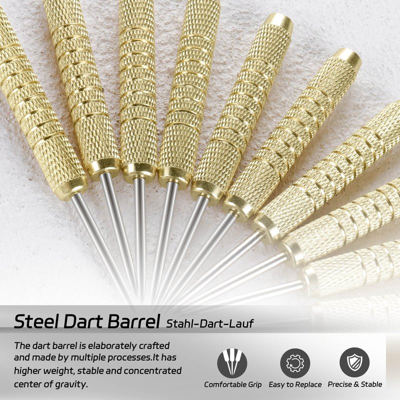 CyeeLife Steel Tip Darts,12 Pack Metal Tip Dart Set, Darts Metal Tip Set, Metal Darts for Dartboard