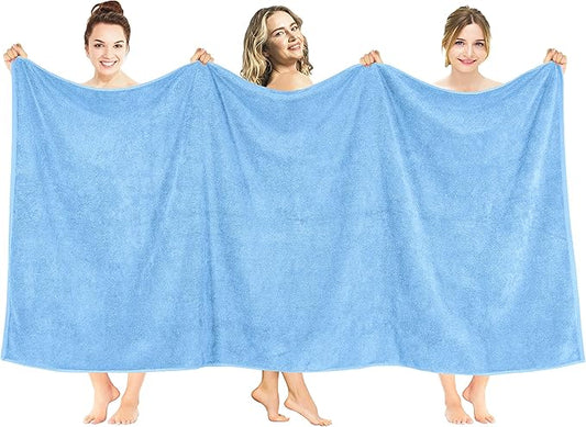 American Soft Linen 100% Cotton 600 GSM Turkish 40x80 Oversized Bath Towel Sheet