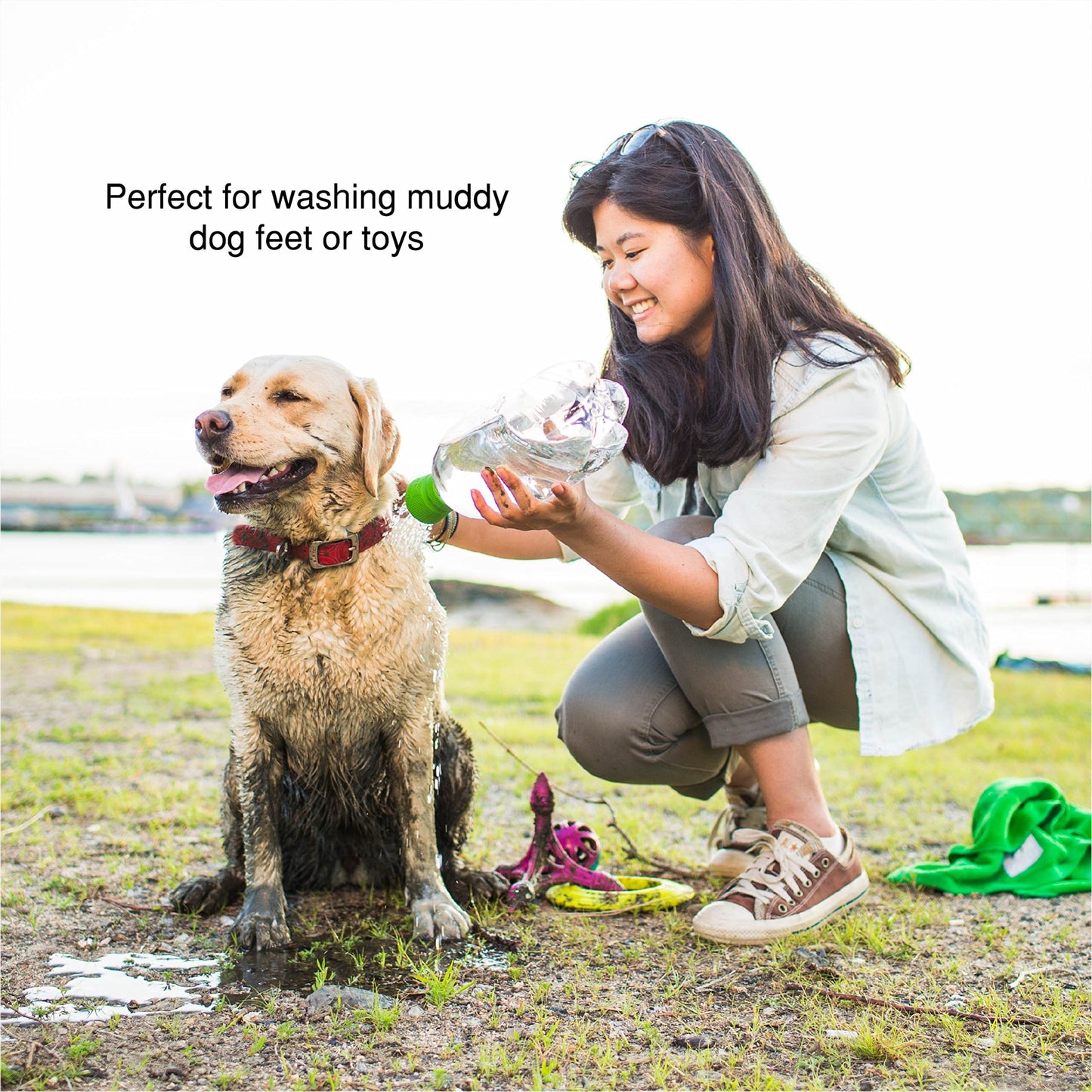 Kurgo Mud Dog Travel Shower, Works with any 2 Litre Water Bottle