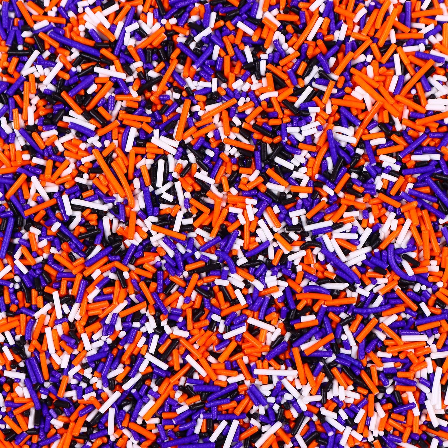 Edible Halloween Jimmies Sprinkles, Halloween Sprinkles, White, Purple, Orange, and Black sprinkles, Jimmy for Decorating, Perfect for Cake, Cupcake, Macaron, Baking, Ice cream, and Cookies(120g/4.23 oz)