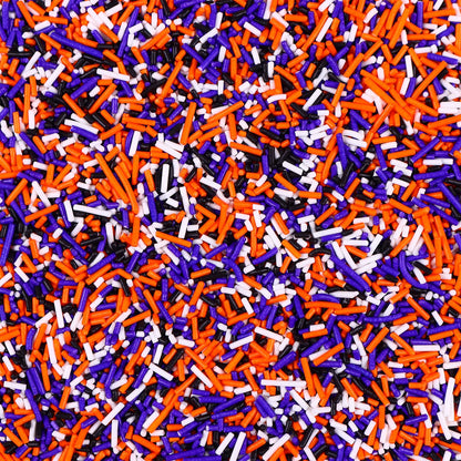 Edible Halloween Jimmies Sprinkles, Halloween Sprinkles, White, Purple, Orange, and Black sprinkles, Jimmy for Decorating, Perfect for Cake, Cupcake, Macaron, Baking, Ice cream, and Cookies(120g/4.23 oz)