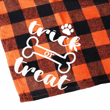 Halloween Dog Bandana, 2 Pack Holiday Cat Buffalo Halloween bib for Small Medium Large Dogs Pets Puppies (Small)