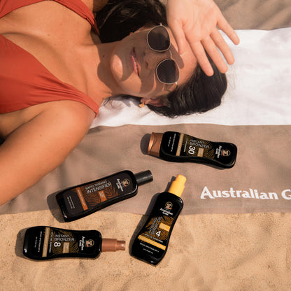 Australian Gold Spray Gel Sunscreen with Instant Bronzer SPF 30, 8 Ounce | Moisturize & Hydrate Skin | Broad Spectrum | Water Resistant | Non-Greasy | Oxybenzone Free | Cruelty Free
